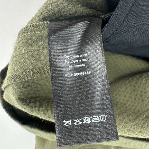 NWT Rag & Bone Camille Belted Seersucker High Waist Shorts Olive Green Size 0 - Picture 9 of 10